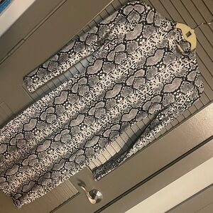 Fashion Nova Black and White Snakeskin Dress